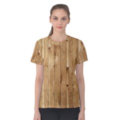 Light Wood Fence Women s Cotton Tee