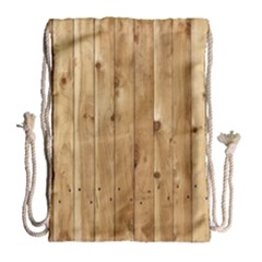 Light Wood Fence Drawstring Bag (large) by trendistuff