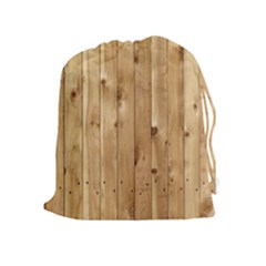 Light Wood Fence Drawstring Pouch (xl)