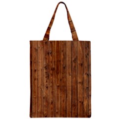 Knotty Wood Zipper Classic Tote Bags