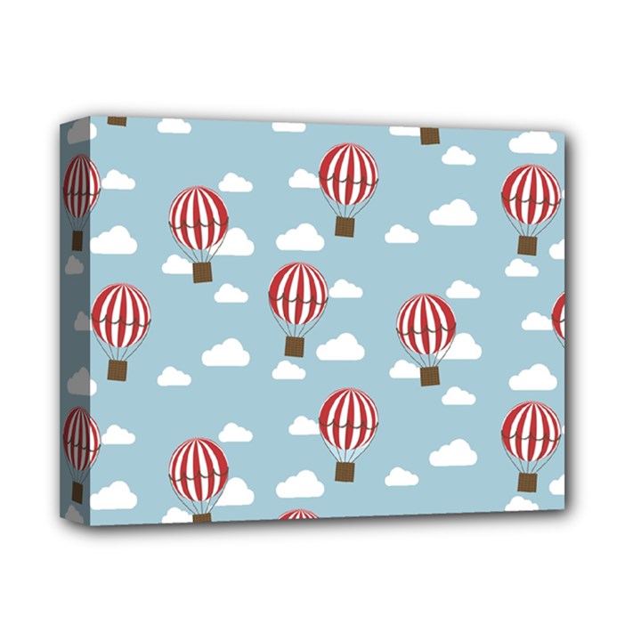 Hot Air Balloon Deluxe Canvas 14  x 11 