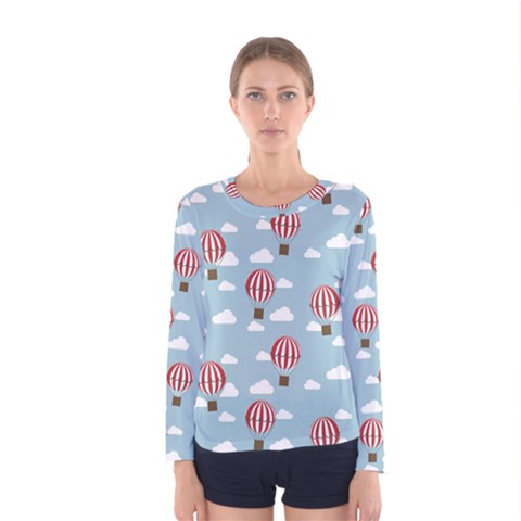 Hot Air Balloon Women s Long Sleeve T-shirts by Kathrinlegg