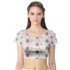 Spring Bee Short Sleeve Crop Top