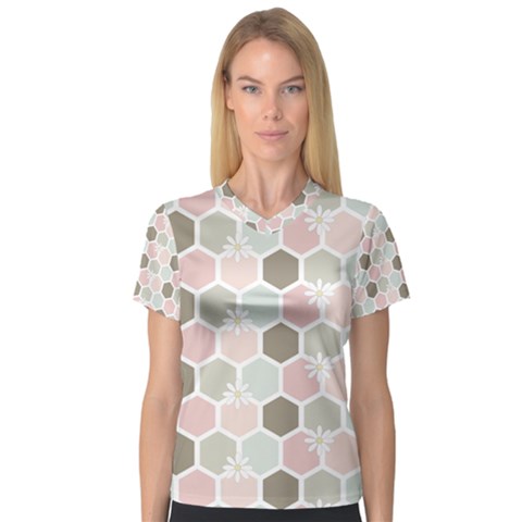 Women s V-neck Sport Mesh Tee by Kathrinlegg