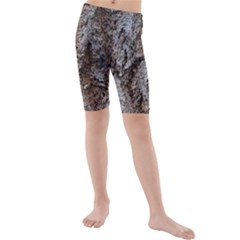 Douglas Fir Bark Kid s Mid Length Swim Shorts