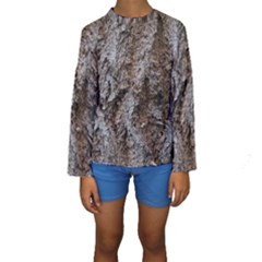 Douglas Fir Bark Kid s Long Sleeve Swimwear