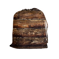 Dark Stained Wood Wall Drawstring Pouches (extra Large)