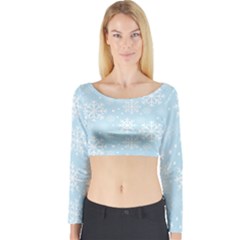 Frosty Long Sleeve Crop Top