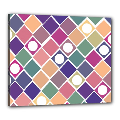 Dots And Squares Canvas 24  X 20  by Kathrinlegg