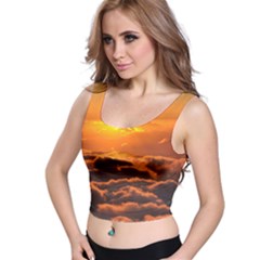 Sunset Over Clouds Crop Top