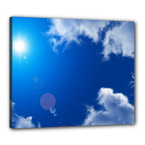 Sun Sky And Clouds Canvas 24  X 20  by trendistuff