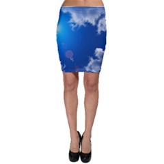 Sun Sky And Clouds Bodycon Skirts