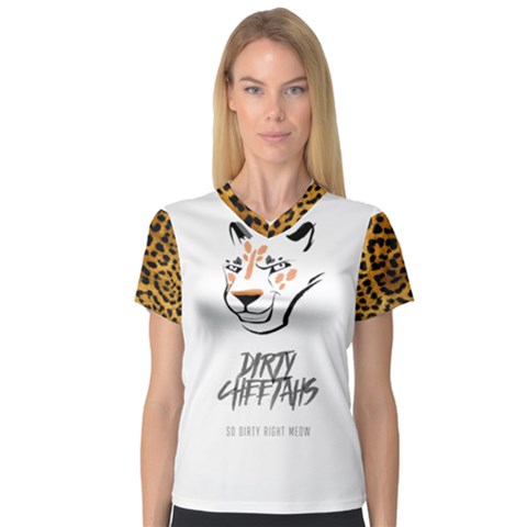 Women s V-neck Sport Mesh Tee by DirtyCheetahs