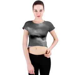 Storm Clouds 1 Crew Neck Crop Top