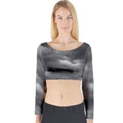 Storm Clouds 1 Long Sleeve Crop Top