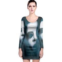 Phantom Mask Long Sleeve Bodycon Dresses