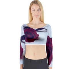 Phantom Rose Long Sleeve Crop Top