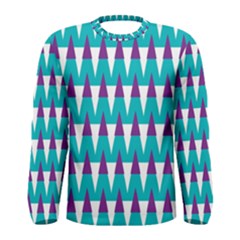 Peaks Pattern Men Long Sleeve T-shirt by LalyLauraFLM