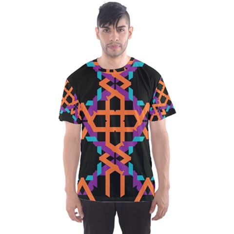 Juxtaposed Shapes Men s Sport Mesh Tee by LalyLauraFLM