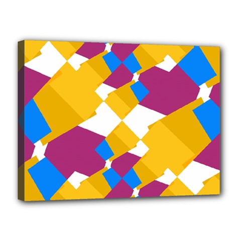 Layered Shapes Canvas 16  X 12  (stretched)