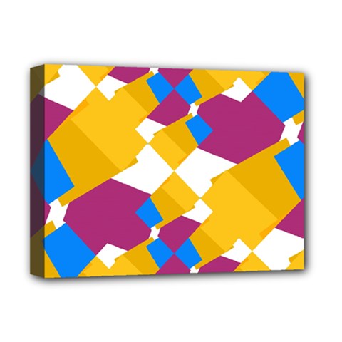 Layered Shapes Deluxe Canvas 16  X 12  (stretched)  by LalyLauraFLM