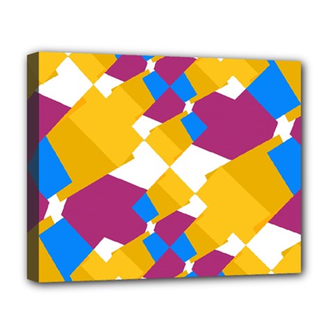 Layered Shapes Deluxe Canvas 20  X 16  (stretched) by LalyLauraFLM