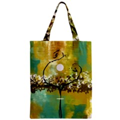 She Open s To The Moon Zipper Classic Tote Bags by digitaldivadesigns