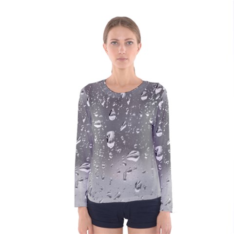 Water Drops 4 Women s Long Sleeve T-shirts by trendistuff