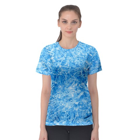 Blue Ice Crystals Women s Sport Mesh Tees by trendistuff