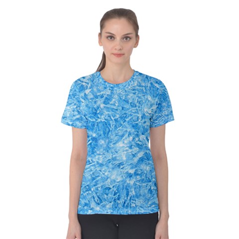 Blue Ice Crystals Women s Cotton Tee by trendistuff