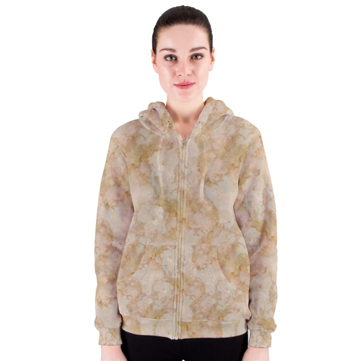 TAN MARBLE Women s Zipper Hoodies