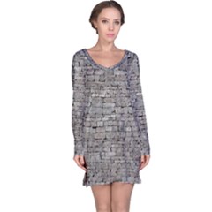 Stone Wall Grey Long Sleeve Nightdresses