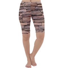 Stone Wall Brown Cropped Leggings