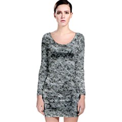 Rough Grey Stone Long Sleeve Bodycon Dresses