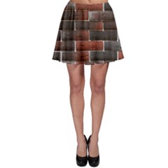 Red And Black Brick Wall Skater Skirts