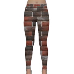 Red And Black Brick Wall Yoga Leggings