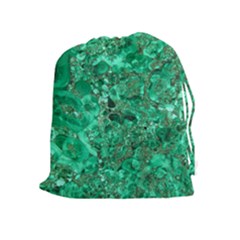 Marble Green Drawstring Pouches (extra Large)