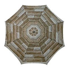 Light Brick Wall Golf Umbrellas by trendistuff