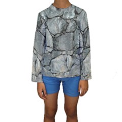 Grey Stone Pile Kid s Long Sleeve Swimwear