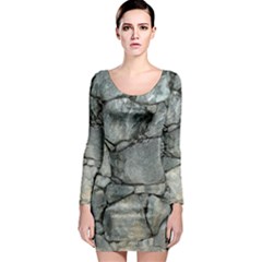 Grey Stone Pile Long Sleeve Bodycon Dresses