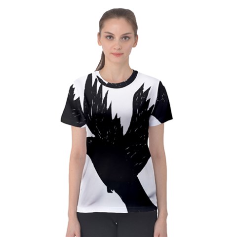 Hovering Crow Women s Sport Mesh Tees by JDDesigns