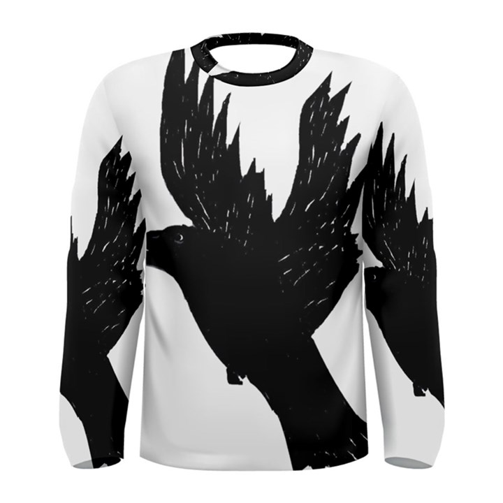 Hovering crow Men s Long Sleeve T-shirts