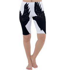 Hovering Crow Cropped Leggings by JDDesigns