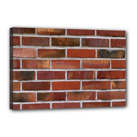 Colorful Brick Wall Canvas 18  X 12 