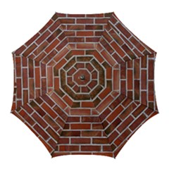 Colorful Brick Wall Golf Umbrellas by trendistuff