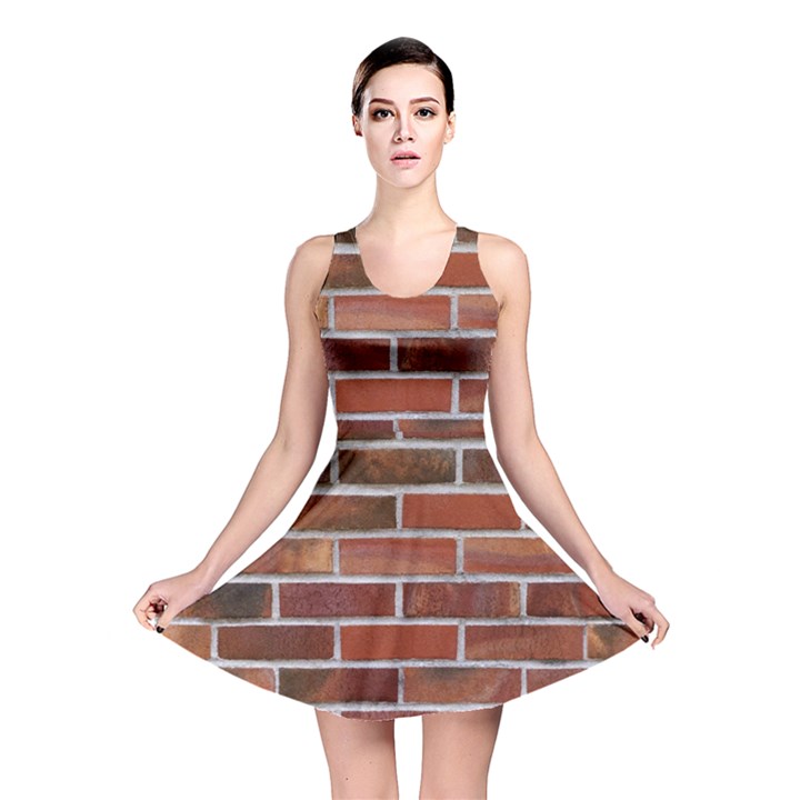 COLORFUL BRICK WALL Reversible Skater Dresses