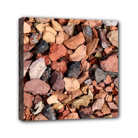 Colored Rocks Mini Canvas 6  X 6  by trendistuff