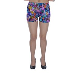 Colored Pebbles Skinny Shorts