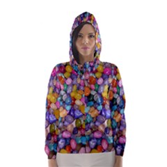 Colored Pebbles Hooded Wind Breaker (women)