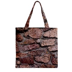 Cemented Rocks Zipper Grocery Tote Bags